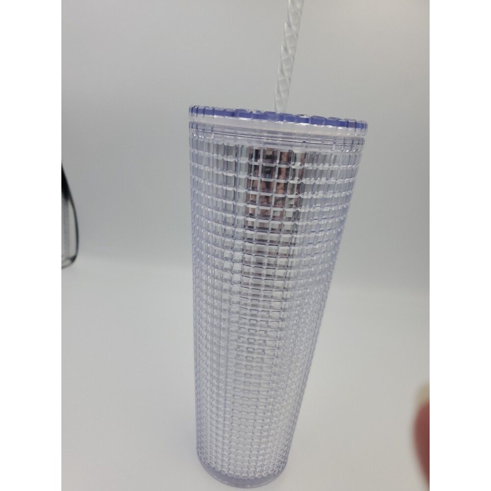 Starbucks Metallic Grid Disco Holiday 2020 24oz Cold Tumbler - Picture 4 of 7